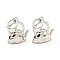 Brass Charms, with Jump Ring, Cadmium Free & Lead Free, Kettle, Platinum, 11x9.5x4.5mm