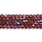 Transparent Electroplate Glass Beads Strands, AB Color Plated, Faceted, Bicone, Medium Purple, 2.9~3.3mm, about 135~140pcs/strand, 38~40cm
