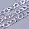 Iron Double Link Chains, Soldered, with Spool, Oval, Silver Color Plated, 8x6x0.6mm, about 328.08 Feet(100m)/roll