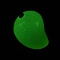 Luminous Resin Pendants, Glow in the Dark Fruit/Vegetable Charms with Platinum Plated Iron Loops, Mango, 24x15x13mm