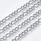 Tarnish Resistant 304 Stainless Steel Curb Chains, Figaro Chains, with Spool, Unwelded, Stainless Steel Color, link: 7x3.5x0.9mm and 5x3.5x0.9mm, about 82.02 Feet(25m)/roll