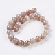 Натуральный Sunstone бисер пряди G-G099-4mm-14-2