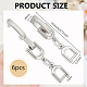 6 шт. латунные застежки для часового ремешка DIY-BC0013-44B-P-2