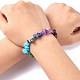Чакра Gemstone браслеты простирания BJEW-JB02288-02-5