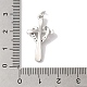 Подвески из латуни и прозрачного циркония с покрытием стойки KK-L216-055P-3