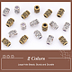 12 шт. Европейские бусины из сплава 2 цветов PALLOY-NB0003-96-5