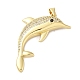 Подвески из латуни и прозрачного циркония с покрытием стойки KK-L216-067G-1