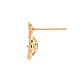 Серьги из латуни с микропейвом и прозрачным фианитом KK-T062-218G-NF-4