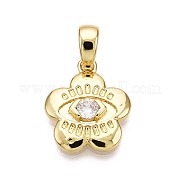 Латунные микро проложить кубического циркония подвески KK-T070-45G