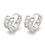 Серьги-кольца из латуни в форме цепочки EJEW-L211-009A-P