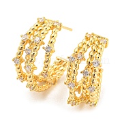 Серьги из латуни с покрытием стойки EJEW-A028-12G