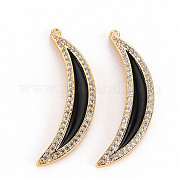 Латунные микропаве прозрачные подвески с фианитом KK-S356-287-NF