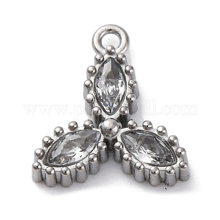 Подвески из нержавеющей стали 304 с кубическим цирконием STAS-R141-03P-04-1