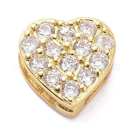 Латунный микро pave прозрачный кубик циркония подвески ZIRC-P085-04G-1