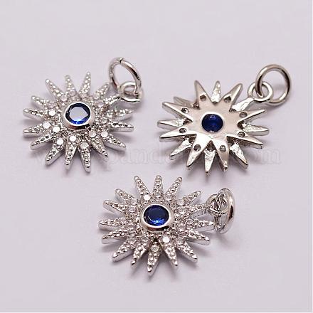 Латунные микро проложить кубического циркония подвески ZIRC-K056-03P-NR-1