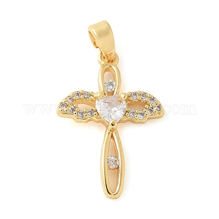 Латунные микро проложить кубического циркония подвески KK-U056-30G-1