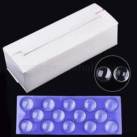 Прозрачные стеклянные кабошоны GGLA-R026-45mm-B-1