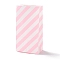 Rectangle Kraft Paper Bags, None Handles, Gift Bags, Stripe Pattern, Pink, 9.1x5.8x17.9cm