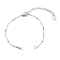 Tarnish Resistant Handmade 304 Stainless Steel Bracelet Making, with Oval Charms Extender and Lobster Claw Clasps, Tube, Stainless Steel Color, 6-1/4 inch(16cm), Hole: 3mm