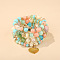 Boho Style Wood Beaded Stretch Bracelet Sets for Women, with Acrylic and Alloy Finding , Mixed Color, No Size 