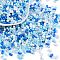 Glass Seed Beads, Round Hole, Peanut, Blue, 3.5x6x3.5mm, Hole: 0.8mm, about 4500pcs/pound