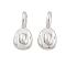Rack Plating Brass Pendants, Long-Lasting Plated, Lead Free & Cadmium Free, Oval Charms, Platinum, 13x6.5x4.5mm, Hole: 4x2.5mm