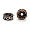 Brass Rhinestone Rondelle Space Beads, Red Copper, Crystal, 8x4mm, Hole: 1.5mm