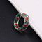 Transparent Resin Finger Rings, Watermelon, Tomato, Inner Diameter: 16mm