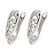 Rack Plating Brass Hoop Earring Findings, Cadmium Free & Lead Free, Long-Lasting Plated, Platinum, 18x6mm, Hole: 1.2mm, Pin: 11x1mm