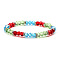 Fashionable Faceted Rondelle Glass Beads Stretch Bracelets for Women Girls Gift, 7-1/4 inch(18.5cm)
