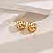 Heart-shaped Stainless Steel Hoop Earrings for Women's Daily Dating, with Cubic Zirconia, Golden, Colorful
