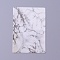 Cardboard Necklace Display Cards, Rectangle with Marble Pattern, White, 6.95x5x0.05cm