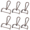6Pcs 3 Styles Alloy Swivel Lobster Claw Clasps, with Iron Screws Swivel Snap Hook, for Bag Making, Gunmetal, 57.5~63.5x34.5~48.5x8mm, Hole: 27~27.5x11.5mm, 2pcs/style