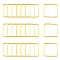 Square Brass Linking Rings, Golden, 10x10x1mm