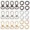 PH PandaHall 12 Sets Swivel Snap Hook 3 Colors Double Opening Ring Key Chain, Alloy Swivel Lobster Clasps Spring Clip Key Chain Hooks for Keys Lanyards Jewelry Crafts, Black/Golden/Sliver
