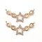 Brass Micro Pave Clear Cubic Zirconia Pendants, Long-Lasting Plated, Star & Infinity, Golden, 13x28x1.5mm, Hole: 1.2mm