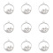 UNICRAFTALE 10Pcs 21mm Long 304 Stainless Steel Charms Flat Round with Sea Wave Charms Cutout Sea Wave Charms Hollow Pendants Metal Links Connectors for Summer Handmade Jewelry Making