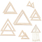 BENECREAT 12Pcs Triangle Macrame Frame Wood Hoop Rings Macrame Art Frame Weaving Macrame for DIY Craft Making Home Wall Hanging Wreath Decoration