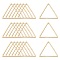 Brass Linking Rings, Triangle, Light Gold, 21x23x1mm, about 1000pcs/bag