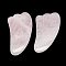 Natural Rose Quartz Gua Sha Boards, Scraping Massage Tools, Gua Sha Facial Tools, Wing, 80~110x45~60x5~10mm