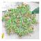 Luminous Glow in the Dark Glass Pendants, Heart Charms, Lawn Green, 20x15x9mm