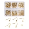 50Pcs 5 Style 304 Stainless Steel Earring Hooks, Ear Wire, with 50Pcs Jump Rings, Cadmium Free & Nickel Free & Lead Free, Golden, 16~21x17~22mm, Hole: 2mm, 21 Gauge, Pin: 0.7mm, 10pcs/style