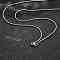 Non-Tarnish Adjustable 304 Stainless Steel Slider Necklaces, with Snake Chains and Slider Beads, Stainless Steel Color, 28.3 inch~28.5 inch(71.9~72.3cm)