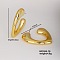 Fashionable Cute Geometric Shape Earrings for Hot Personalized Matching, Golden, 36.6x34.7mm