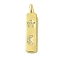 Brass Micro Pave Cubic Zirconia Pendants, Cadmium Free & Nickel Free & Lead Free, Real 18K Gold Plated Rectangle with Moon Charms, Star, 43x9x6mm, Hole: 6x3mm