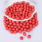 Round Silicone Focal Beads, Salmon, 15mm, Hole: 2mm