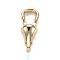 Brass Lobster Claw Clasps, Long-Lasting Plated, Real 18K Gold Plated, 23.7x8.2x7.2mm, Hole: 1.8mm