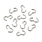 Non-Tarnish 304 Stainless Steel Quick Link Connectors, Chain Findings, Number 3 Shaped Clasps, Stainless Steel Color, 11x6.5x1mm