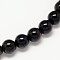 Grade AA Natural Golden Sheen Obsidian Round Beads Strands, 8mm, Hole: 1mm, about 47pcs/strand, 15 inch