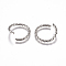 Tarnish Resistant 304 Stainless Steel Twisted Jump Rings, Open Jump Rings, Round Ring, Stainless Steel Color, 12 Gauge, 20x2mm, Inner Diameter: 17mm